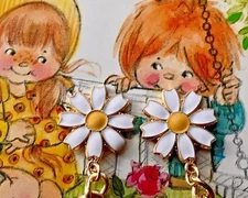 Twins Bracelets, Sarah coventry Bracelet, Daisy Bracelet, Daisies Bracelet, G115