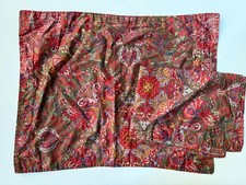 PAIR Rare RALPH LAUREN GALAHAD Red STANDARD SHAMS Sateen Vintage Paisley EUC