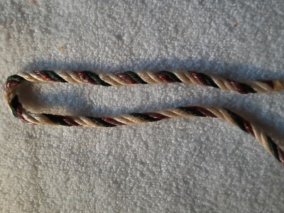 decorative cloth roping trim 1/4''dia, tan/green/rust , 60 yards , free shipping 