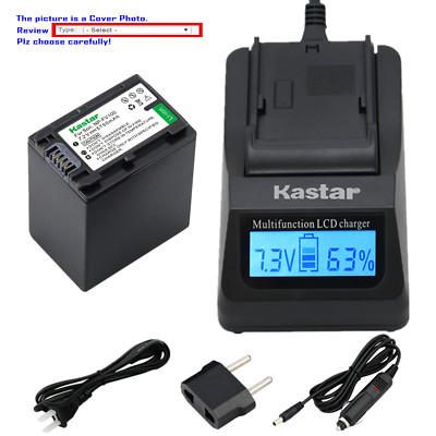 Kastar Battery LCD Fast Charger for Sony NP-FH100 & HDR-SR82 HDR-SR87 HDR-SR90