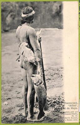 af1219 - ARGENTINA - Vintage Postcard  - Indios Chamacoco - Ed.Rosaver NR 44