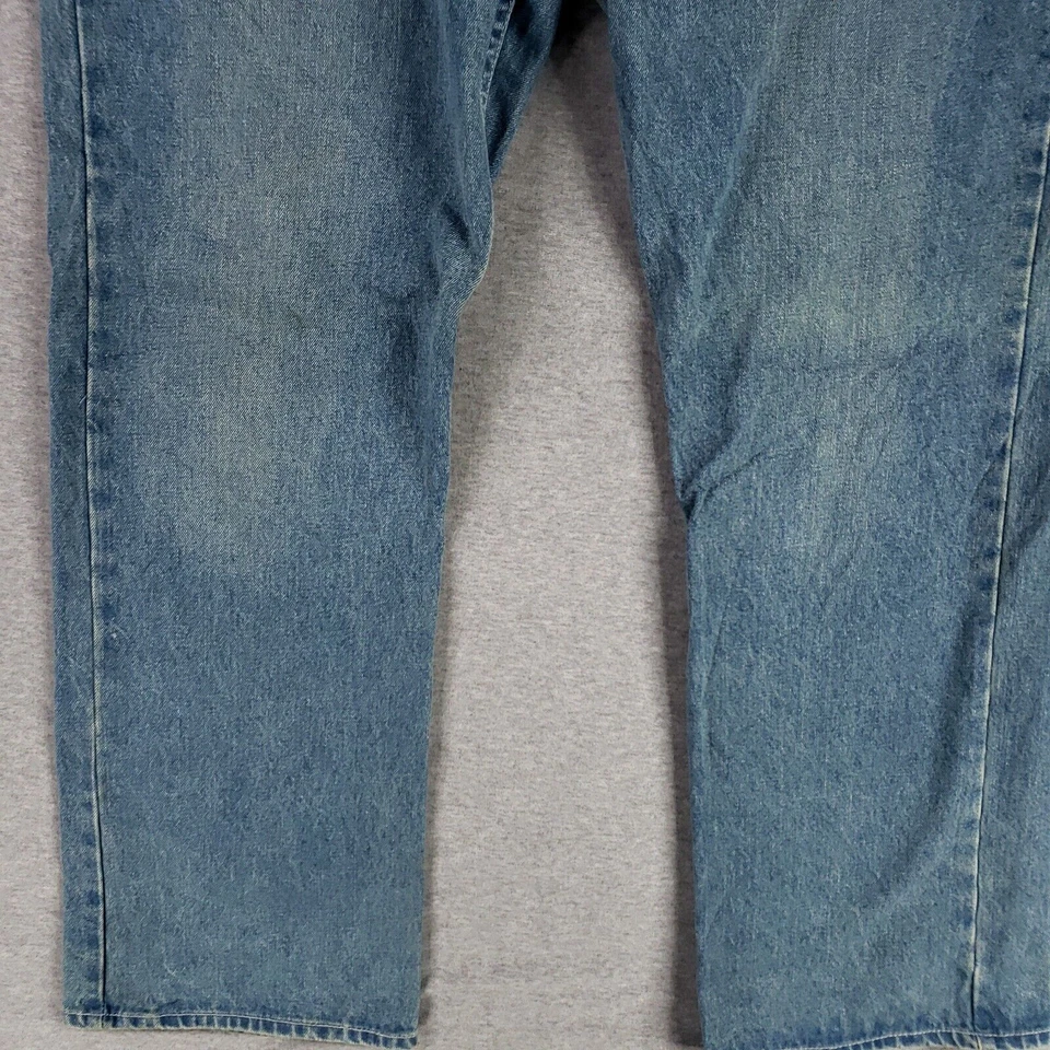 Jeans Steve & Barry's 38x32 tiro bajo corte bota azul vieja escuela de mezclilla pesada de colección Foto 2 de 4