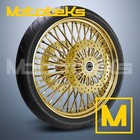 21X3.5 GOLD FAT SPOKE WHEEL 52 STAINLESS FOR HARLEY TOURING BAGGER FRONT RIM