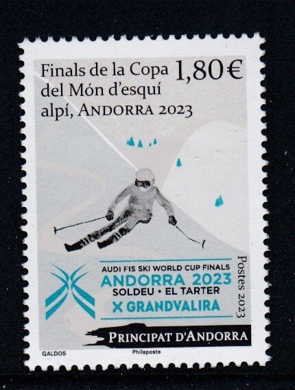 FRENCH ANDORRA Ski World Cup Finals MNH stamp