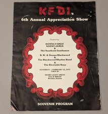 1977 KFDI Souvenir Program - Vtg 70s  Kansas Country Radio SIGNED Donna Fargo