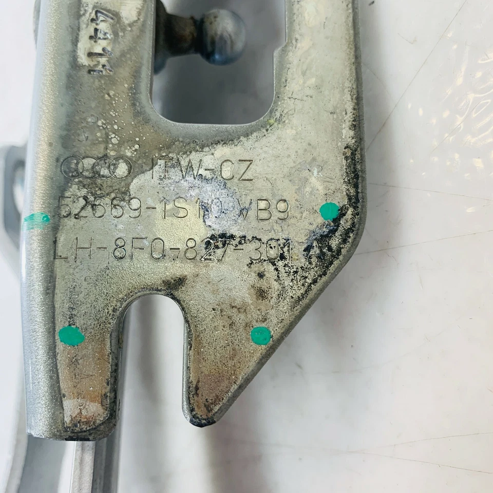 10-16 Audi A5 Quattro Left Rear Trunk Deck Lid Hinge Silver OEM 8F0827301A - Image 4 of 4