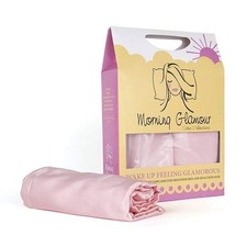 Morning Glamour Solid Satin Pillowcase King Pink 600 Thread Count