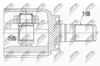 Nty Gelenksatz, Antriebswelle NPW-HY-536 FüR Hyundai Kia