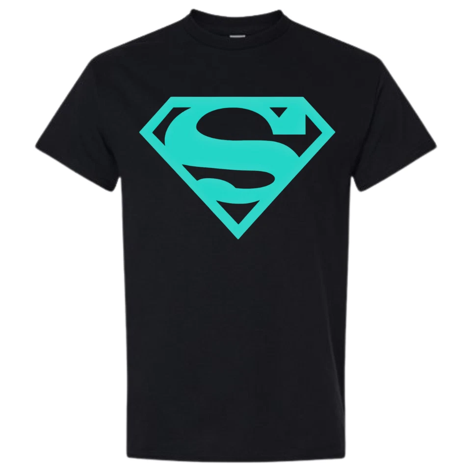 Camiseta negra con logotipo de Superman de Gildan para hombre camiseta unisex XL 100 % algodón DC Comics Foto 2 de 4