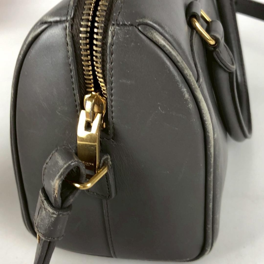 SAINT LAURENT Leather 2WAY Baby Duffle Bag Gray Classic Shoulder Crossbody thumbnail 12