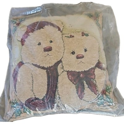 Christmas Home  Decor Seasonal Throw Pillow Snow Bears Harrison & Holly Soft