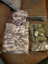 Army Costume for Kids Military Soldier Costume W/accessories Sz 6-8 Yrs New