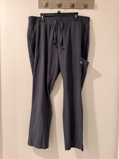 Women  s Elastic Waist Utility Joggers Scrubs - Charcoal