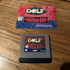 Nintendo Virtual Boy Golf Game Cartridge + Manual TESTED!