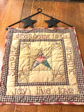 Beautiful Wall Hanging Quilt With Metal Hanger