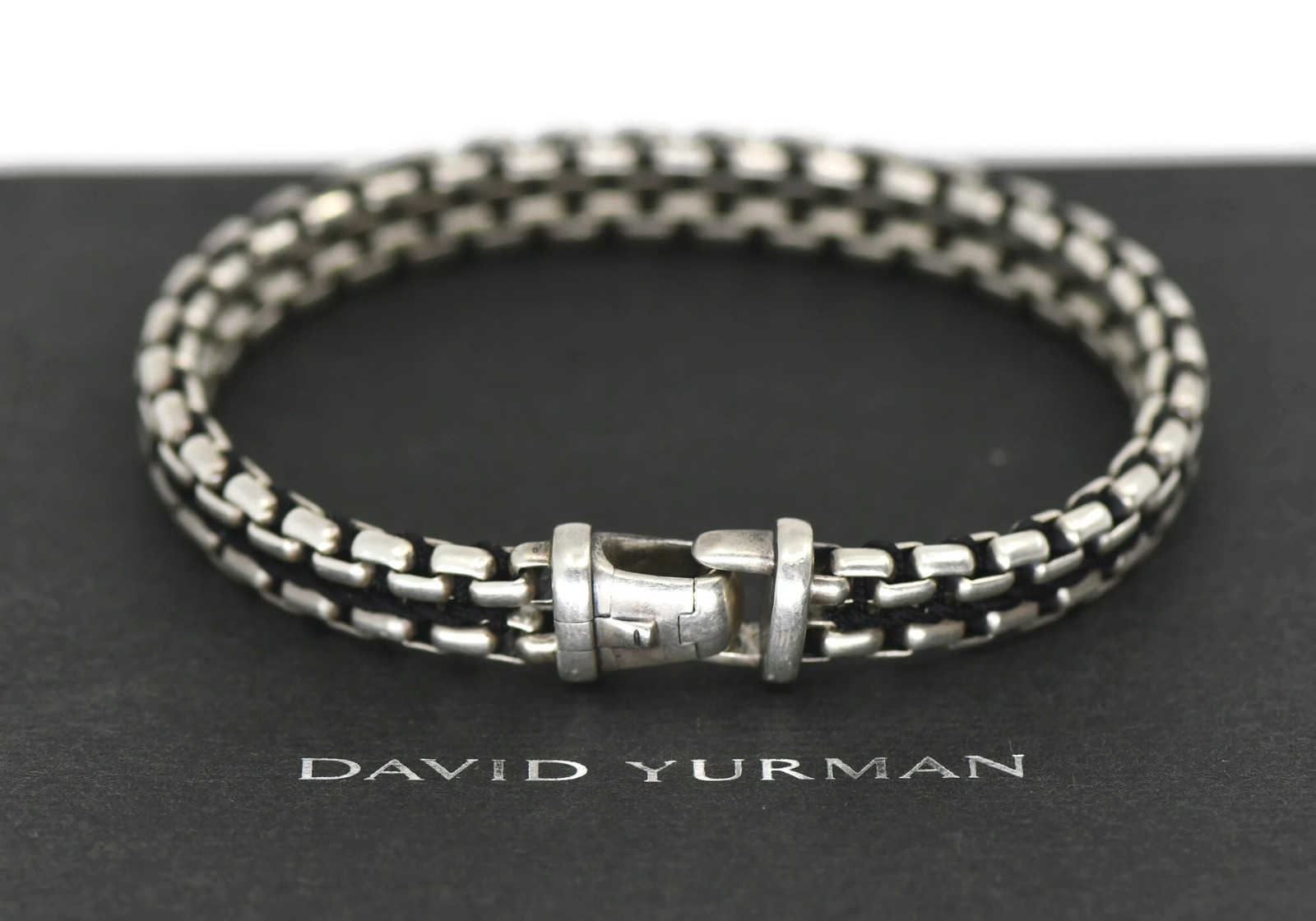 David Yurman Woven Box Chain Sterling Silver Bracelet