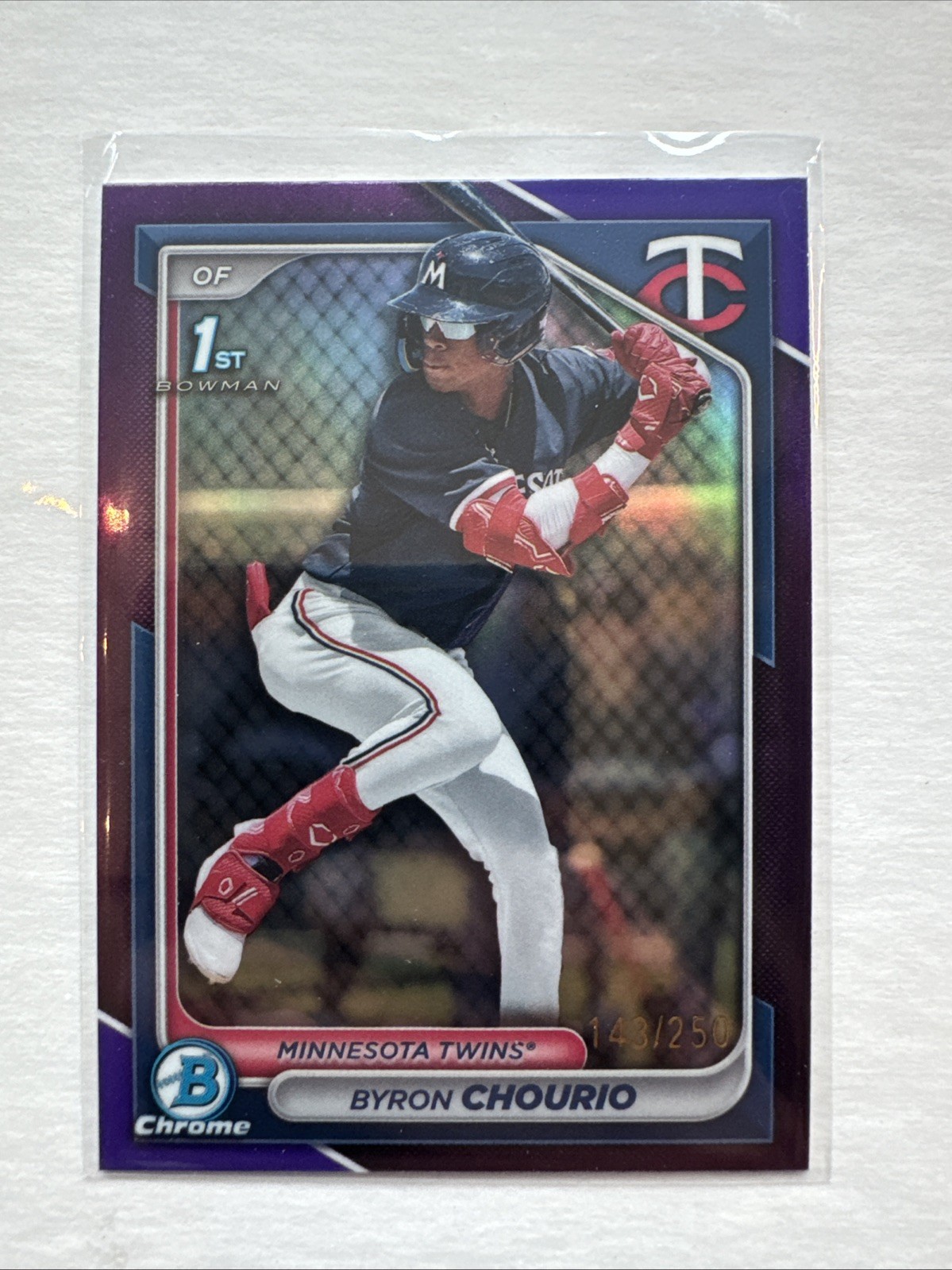 2024 Bowman - Chrome Prospects Purple Refractor #BCP-129 Byron Chourio /250 (RC)