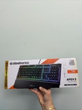 SteelSeries Apex 3 Gaming Keyboard 10-Zone RGB Illumination Whisper Quiet 64812