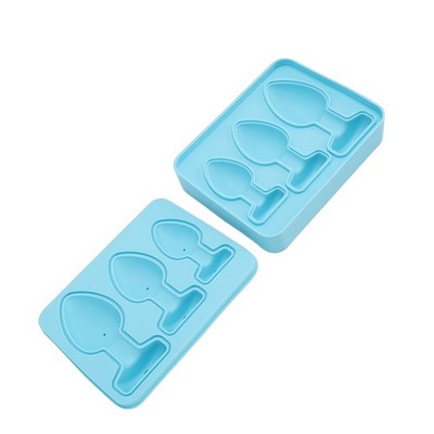 Silicone Ice Cube Tray With Lid Easy Release 3 Grids Flexible Ice Mold For SET