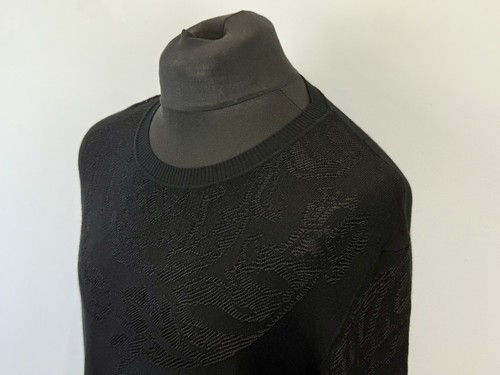 Maglione maglione nero Versace LACE DESIGN CUT OUT taglia 2XL - Foto 4 di 9