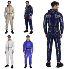 Men Coveralls Workwear Jumpsuit Long Sleeves Bodysuit Water Resistant Outfits