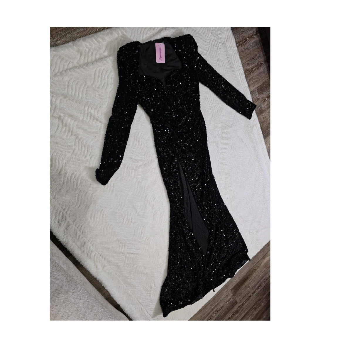Black Long Sleeve Sequins Dresses for Women for sale | eBay