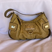 GUESS Y2K Faux Ostrich Leather Shoulder Bag M...