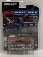 1988 Ford Mustang GT Purple/Silver Greenlight 1/64 Scale 47080-C
