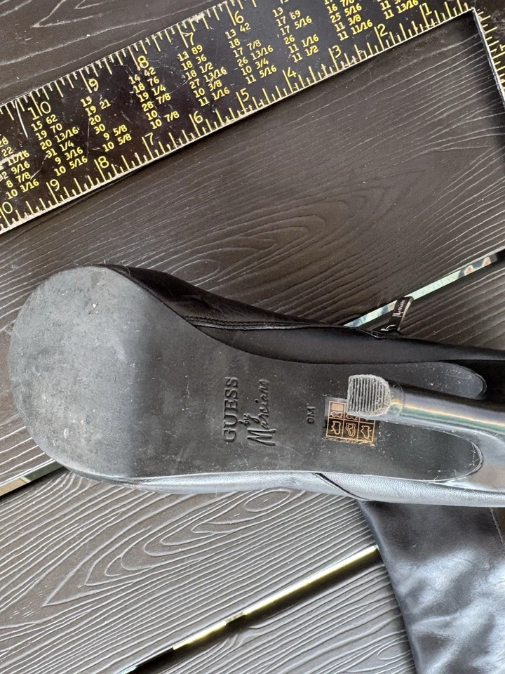 Guess By marciano 9M over the knee Stiletto heel black zip Womens Boots 5 - Image 4 of 4