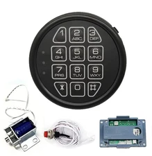 Gun Safe Locks Replacement Black Electronic Keypad with Solenoid Lock