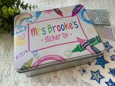 Personalisierte Lehrerdose, Lehrergeschenk, Dankeschön, Aufkleber, Klassenzimmer