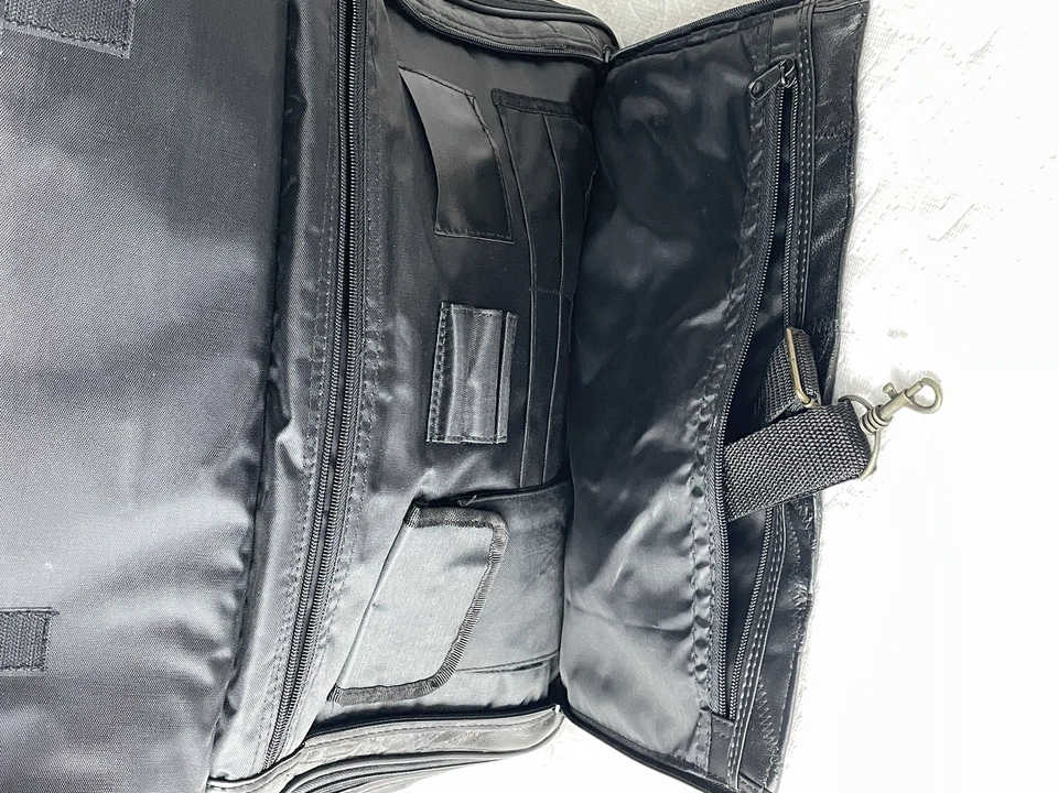 复古拼布皮革公文包 便携式电脑包 Virginia WV 老年人 17x12 英寸 — 第 2/4 张图片