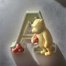 Disney Classic Winnie the Pooh Ceramic Alphabet Letter "A" Michel  Co. RETIRED