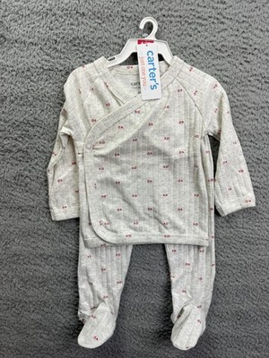 Carter's Just One You 2 Piece Outfit Set Baby Girls 3-6M Gray XO Top Pants Love
