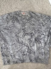 Men  s Lacoste Live Geometric Gray Pullover Sweater Soft Size 8