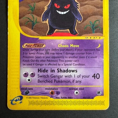 GENGAR #48/165 Regular Rare Eng Expedition E-Series 2002 - Pokemon