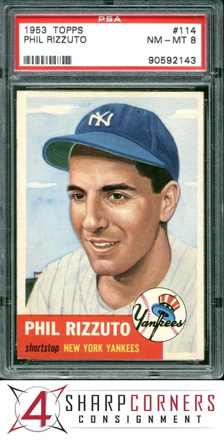 1953 Topps #114 Phil Rizzuto Yankees Hof PSA 8