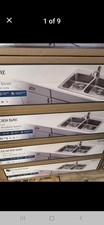 Glacier Bay VT3322R18 33 in. Drop-In Double Bowl Stainless Steel Sink