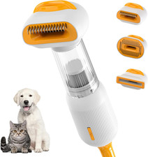 Cat Dog Grooming Vacuum Kit with Brush, Low-Noise Pet Hair Shedding Trimming Gro