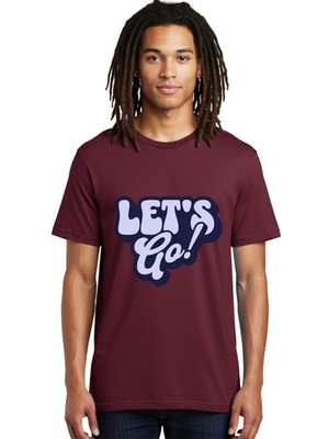 Let-S-Go Mens Graphic Tee,100% Cotton,Casual Summer Wear