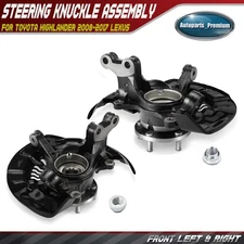 2Pcs Front Steering Knuckle & Wheel Hub Bearing Assembly for Toyota Highlander