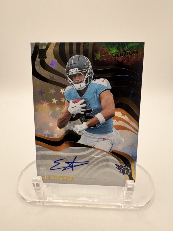 2025 Panini Revolution Elic Ayomanor Signatures RC Astro Auto #RSA-EAR Titans