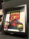 Custom Invincible & Omni-Man Funko Figure Shadowbox Display w/ matching artwork