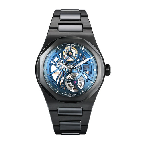 Girard Perregaux Laureato Watch 42MM Transparent Index Hour Markers Dial Ceramic