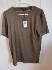 New John Varvatos Men's Sutton Crew  Small  Slim Fit  Oat  148