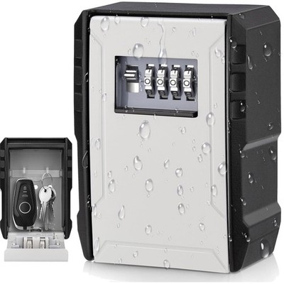 Large Key Safe Wall Mounted Key Cabinet with Combination Code Weatherproof Ke...