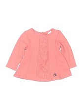 Calvin Klein Girls Pink 3/4 Sleeve Top 6-9 Months