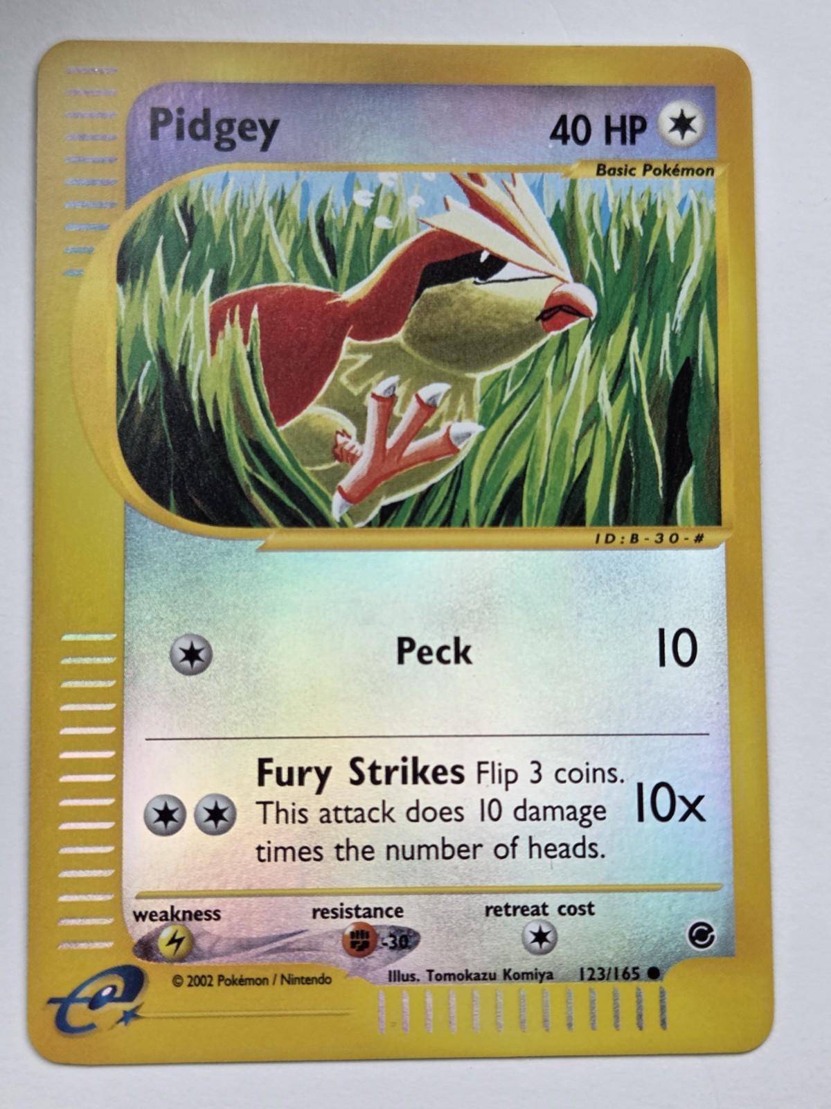 Pokemon Wotc Base Set Expedition #123/165 Reverse Holo PIDGEY---never played---