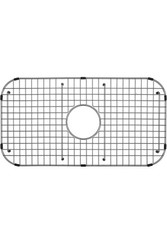 Sink Bottom Grid 27-1/2" x 14-1/4", Centered Drain with Corner Radius 3-1/2"