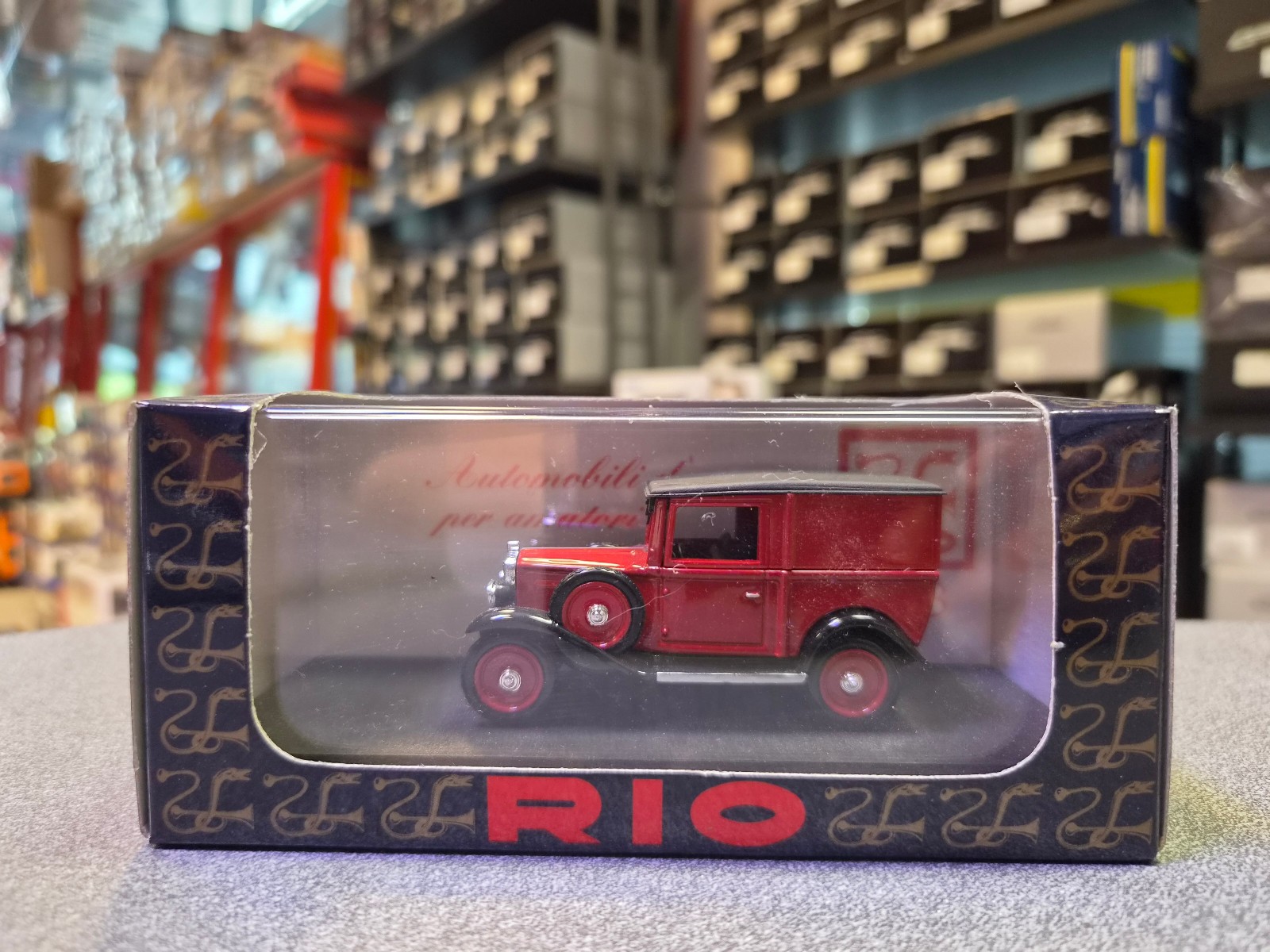 Fiat 508 Balilla Delivery van Red  1935  1:43 RIO128 MADE IN ITALY